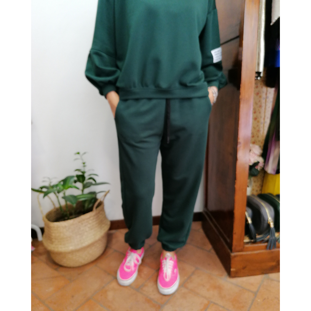 Completo tuta con felpa over