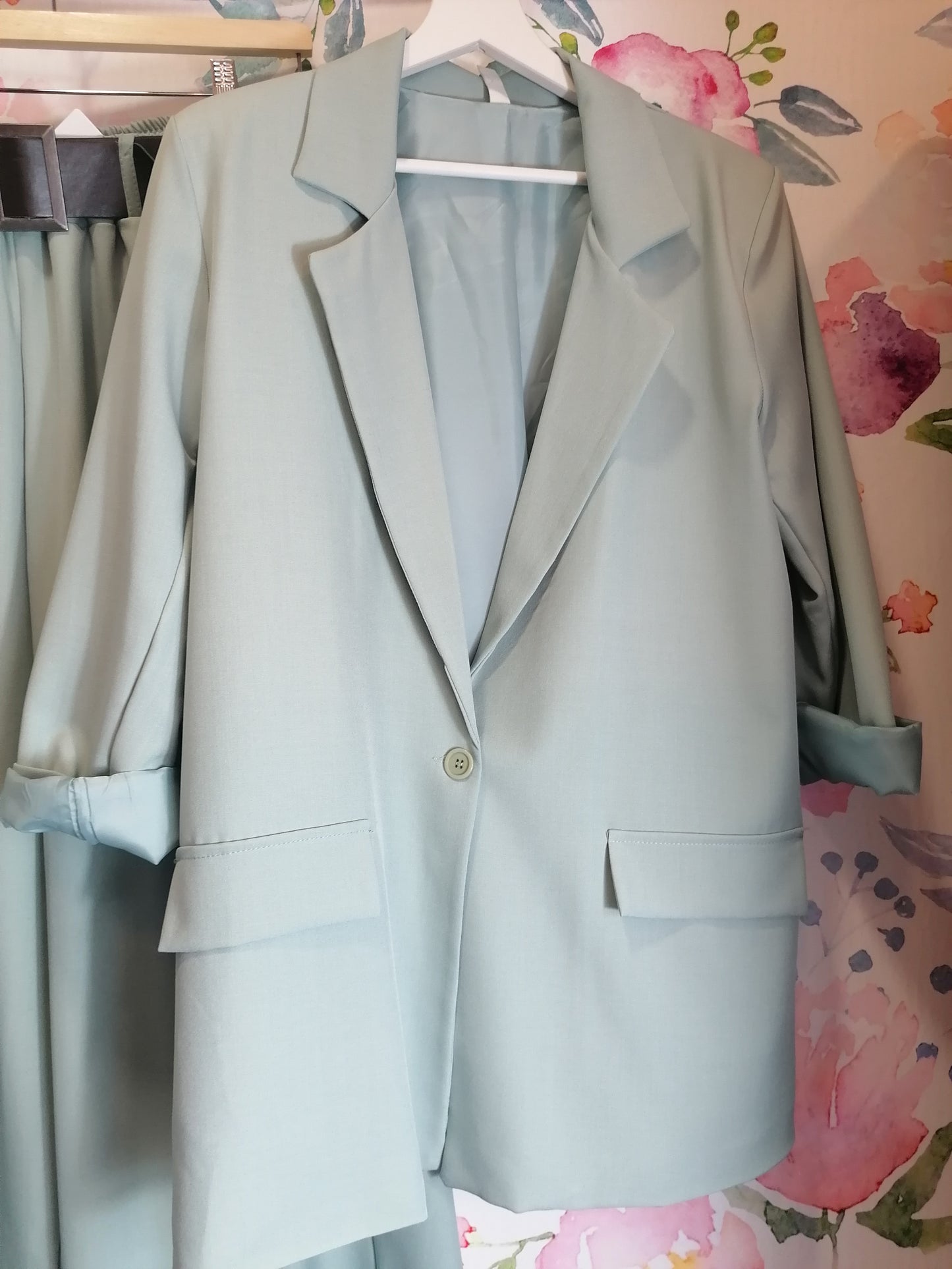 Completo elegante blazer+pantalone palazzo