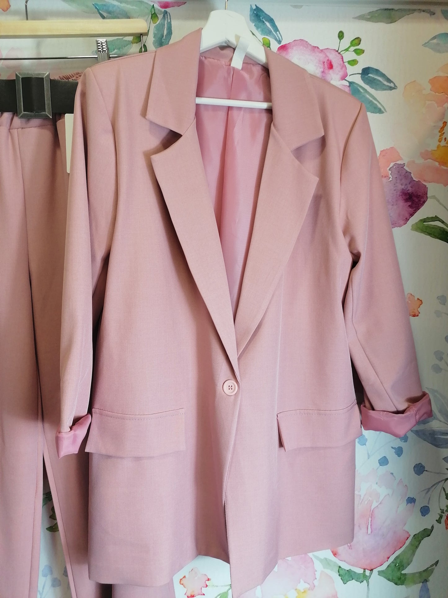 Completo elegante blazer+pantalone palazzo