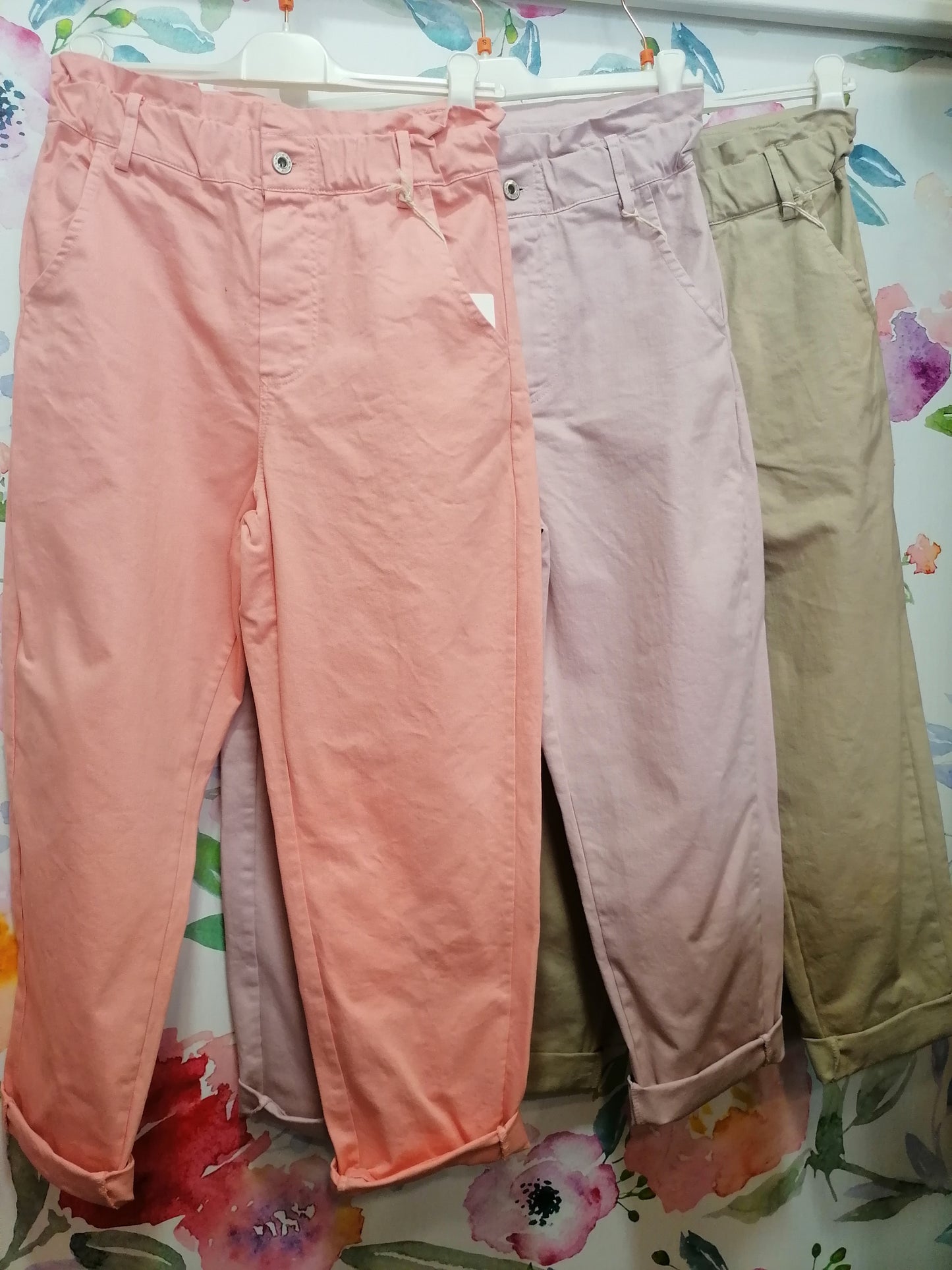 Pantaloni denim caramella mom fit