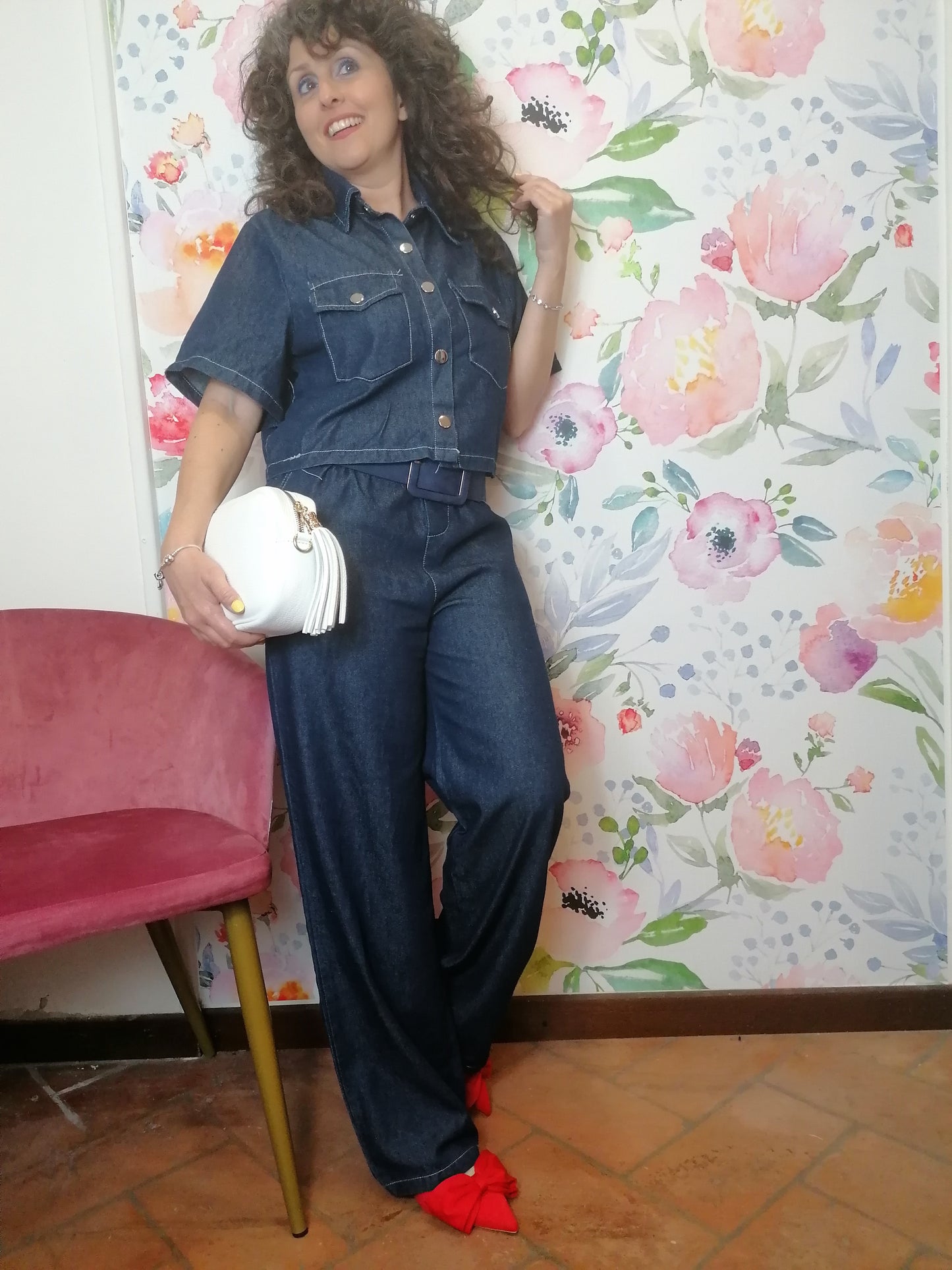 Completo denim blu scuro