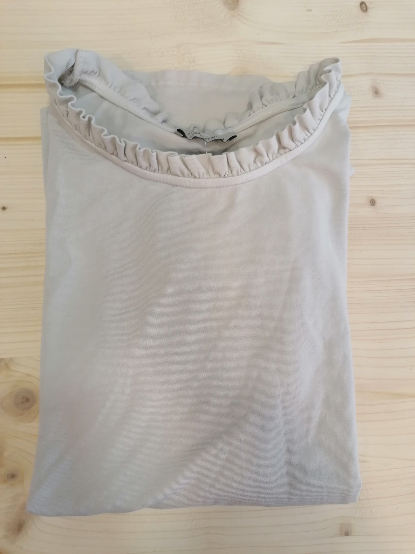 Maglietta cotone maniche lunghe tinta unita