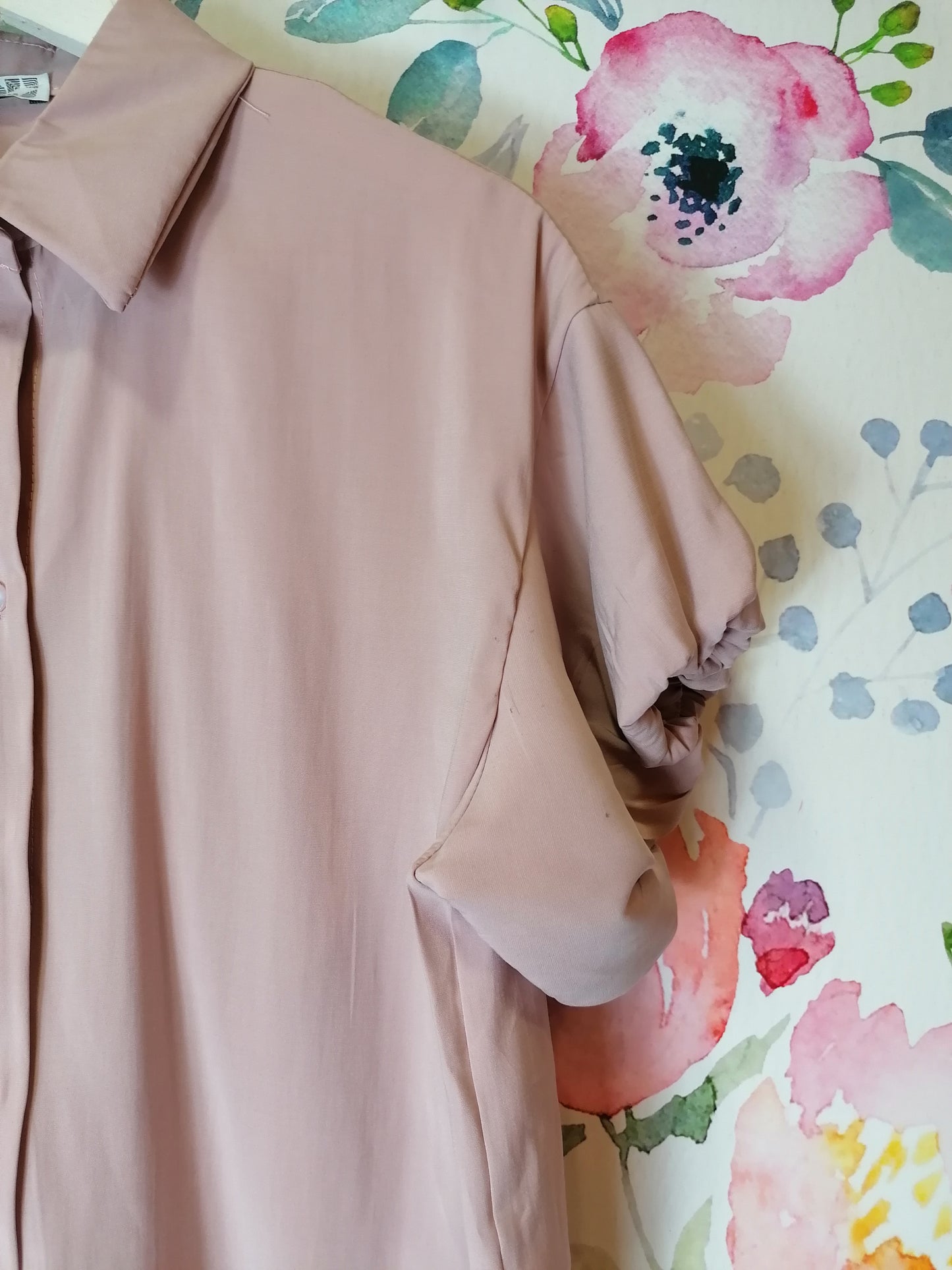 Camicia viscosa maniche a palloncino
