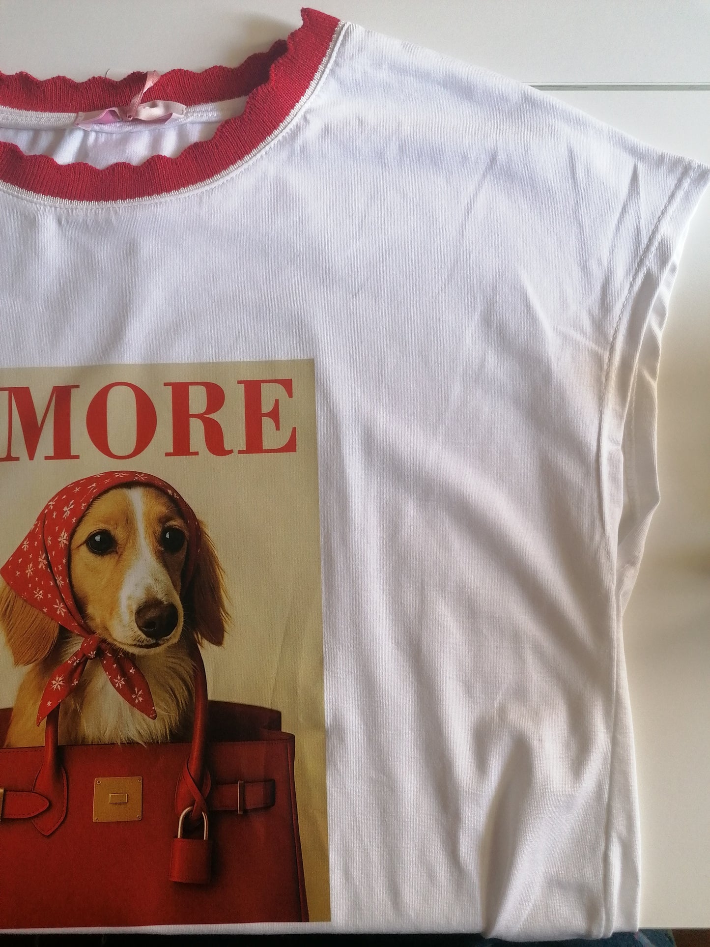 T-Shirt cagnolino ROSSO