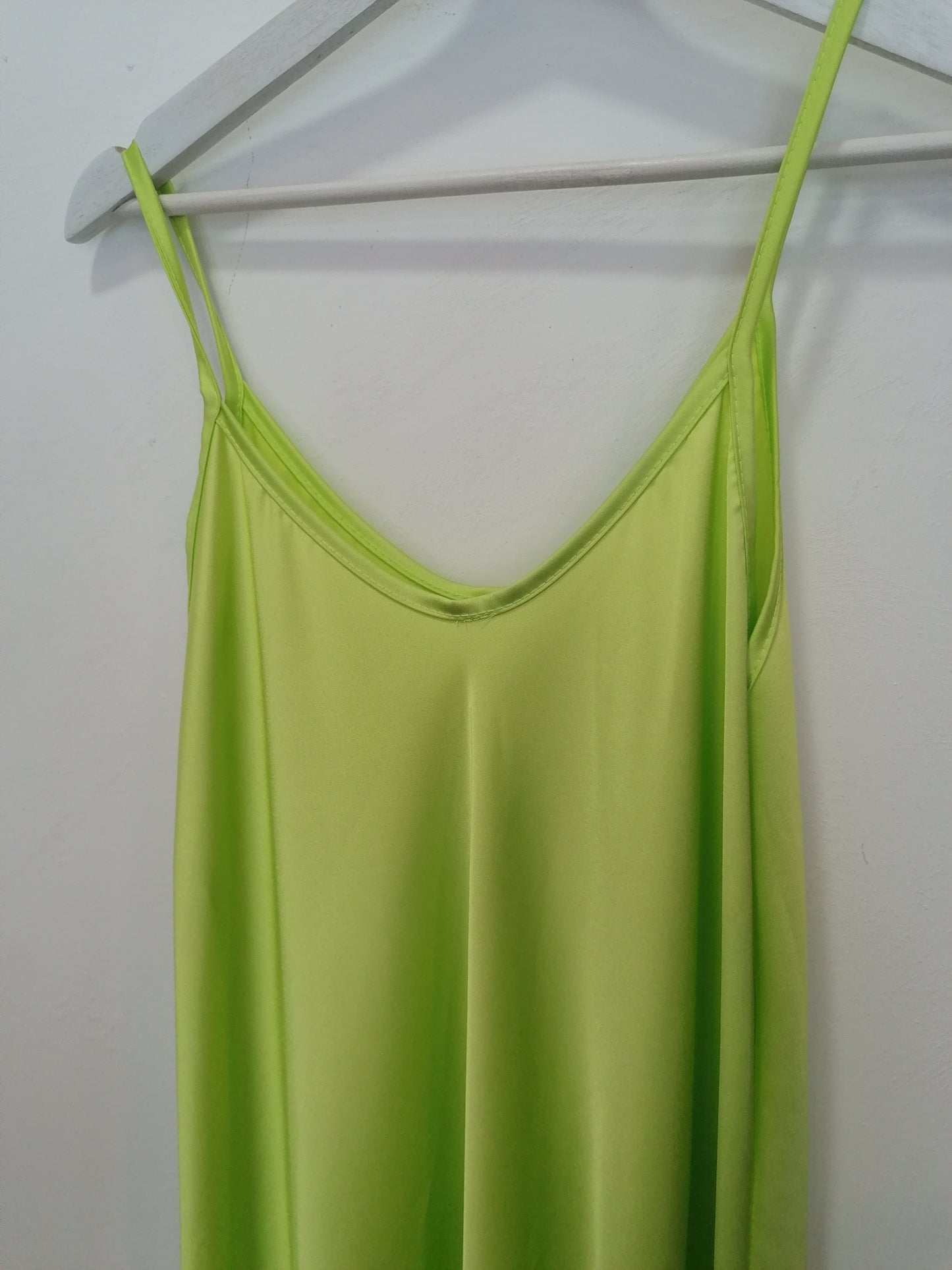 Long dress prendisole satin