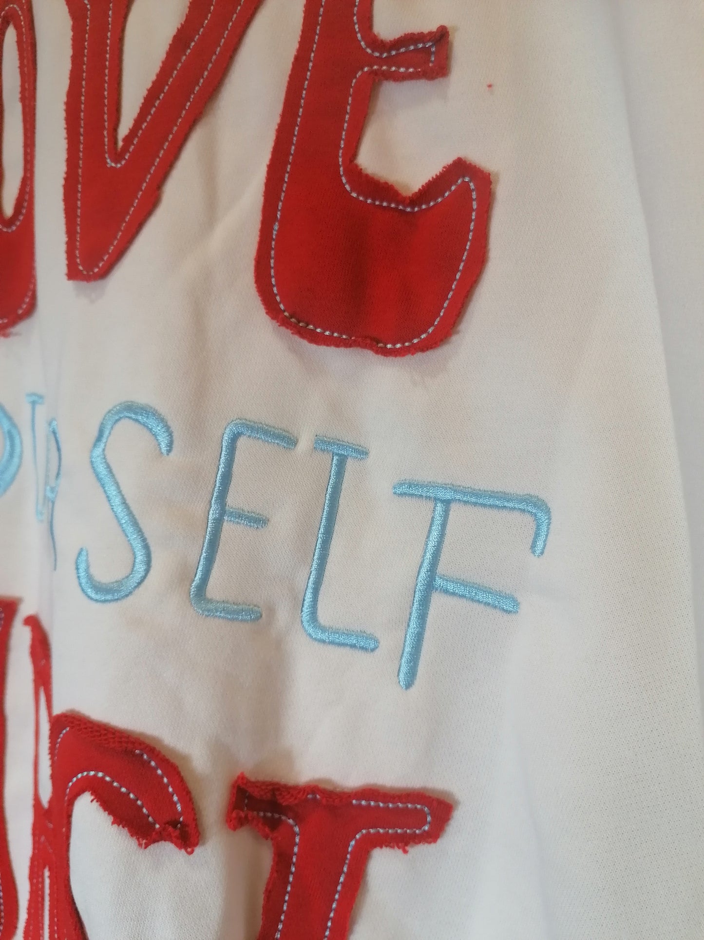 Maxi felpa zip "love your self first"