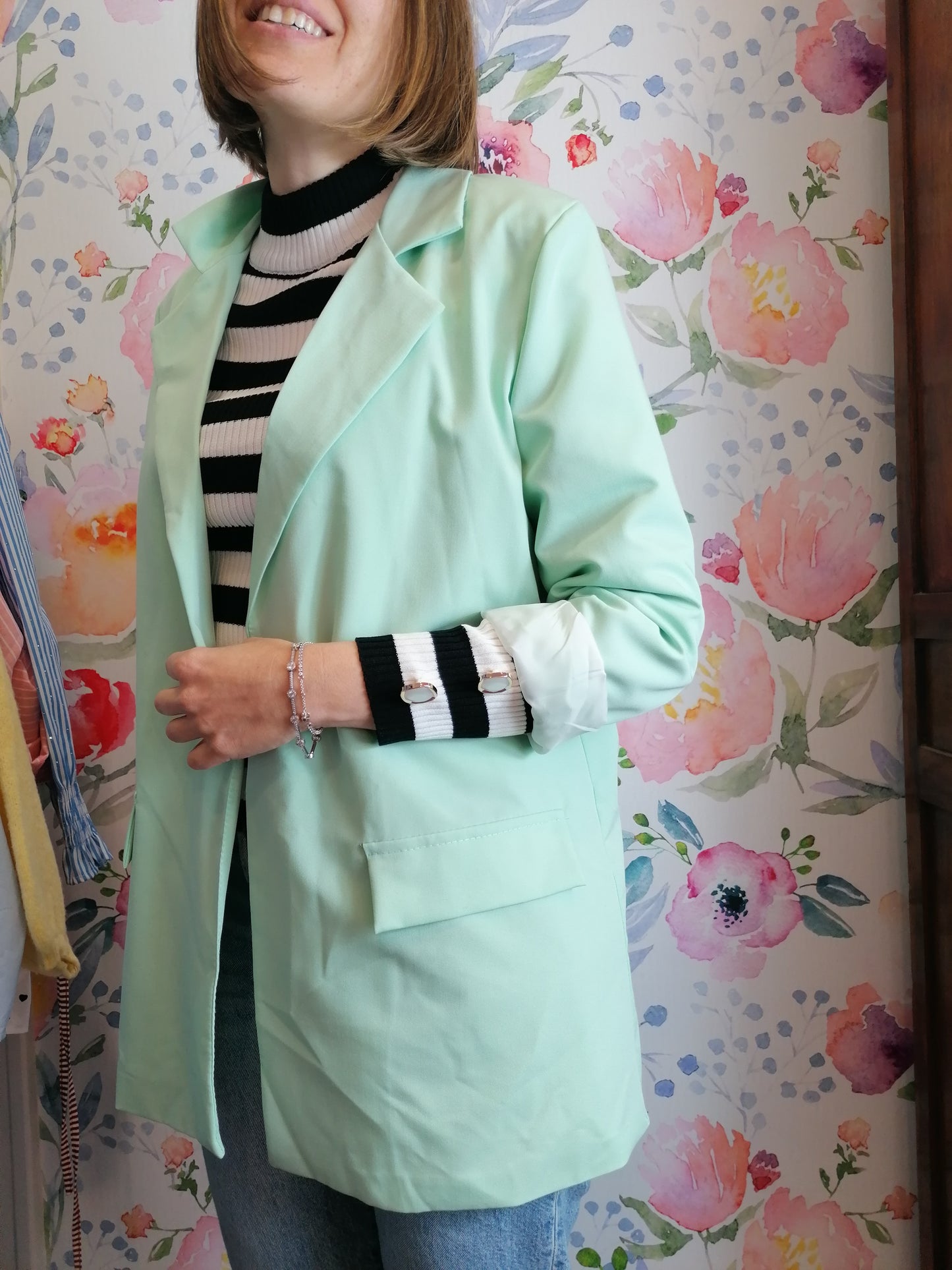 Blazer over senza bottoni