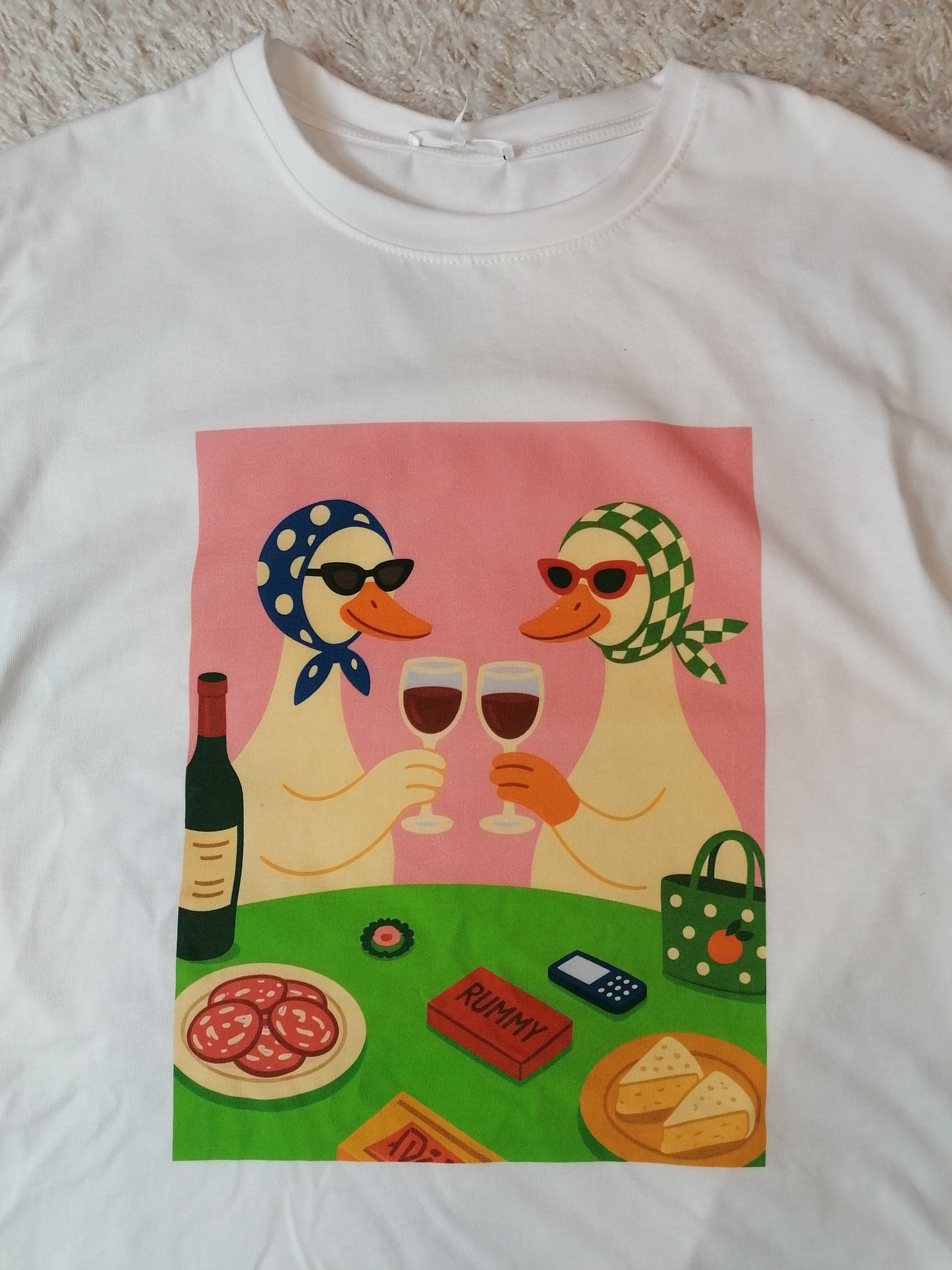 T-shirt over stampa Oche