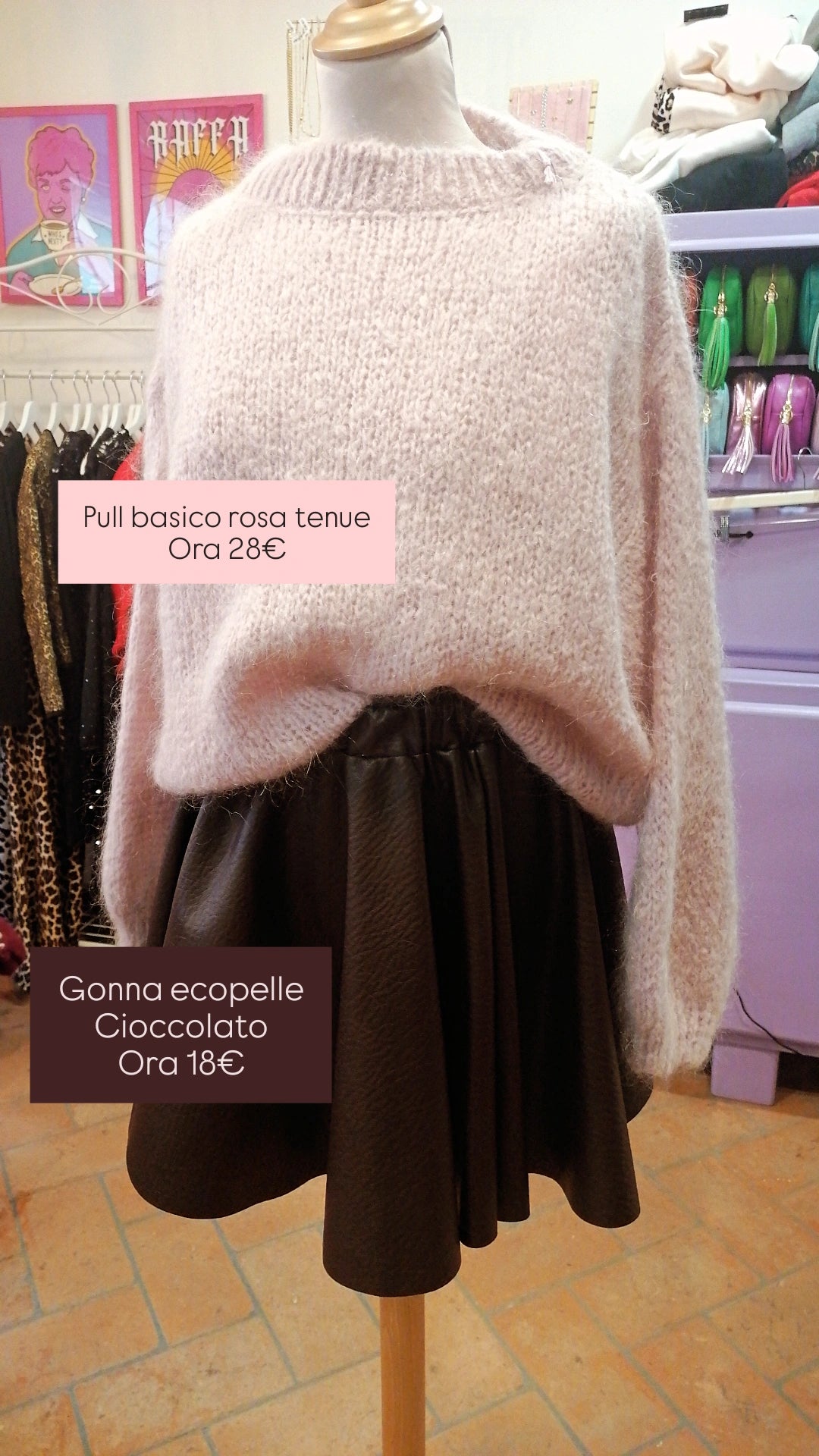 Pull basico N. 3 mohair collo rotondo