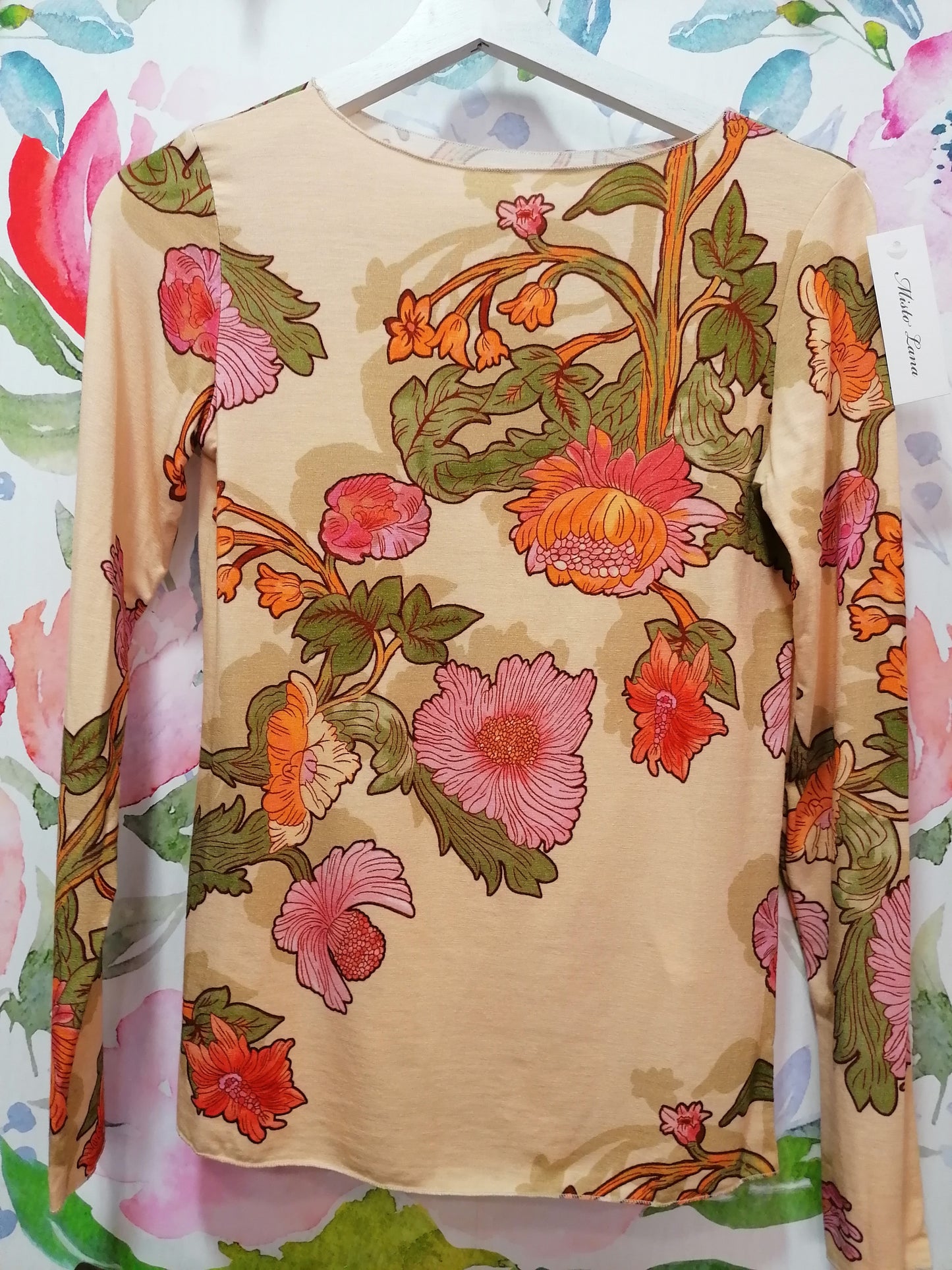 Maglia floreale PANNA