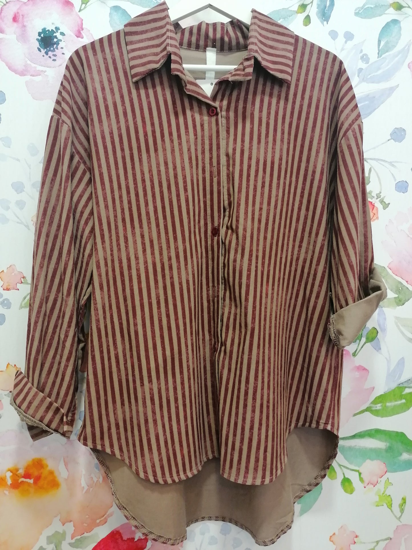 Camicia righe vellutino