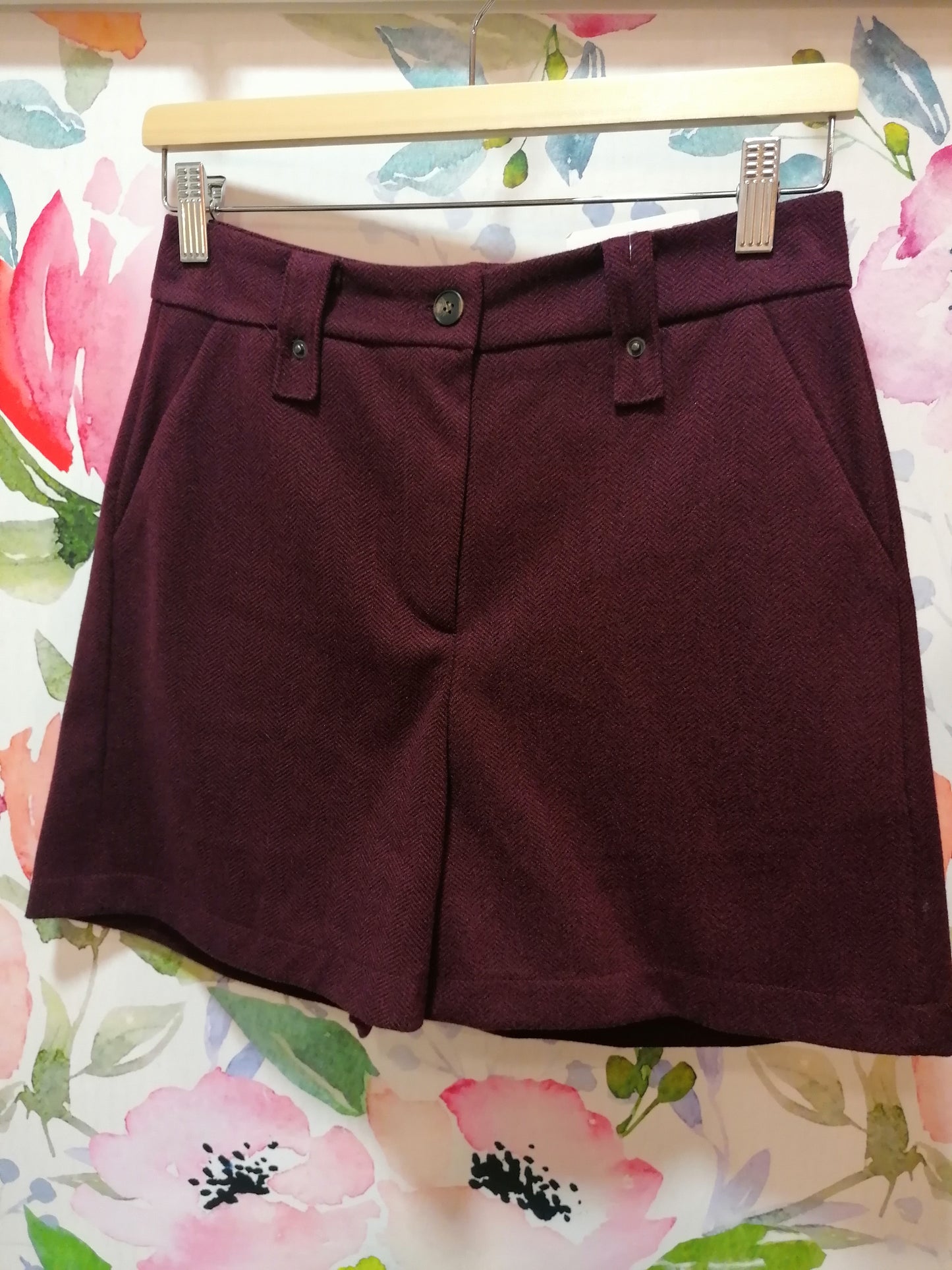 Shorts in tessuto spinato