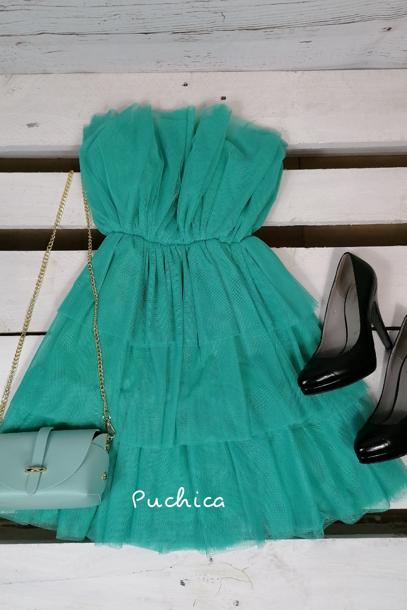 Abito corto in tulle