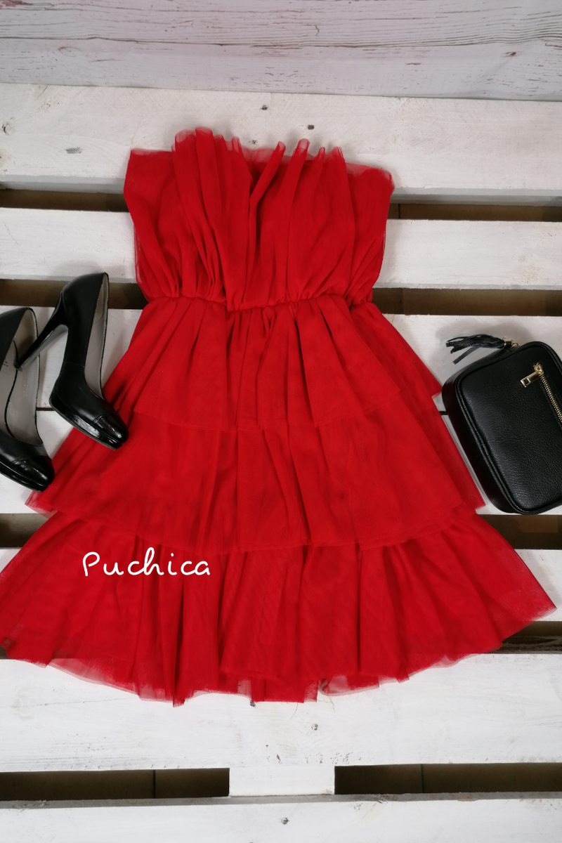 Abito corto in tulle