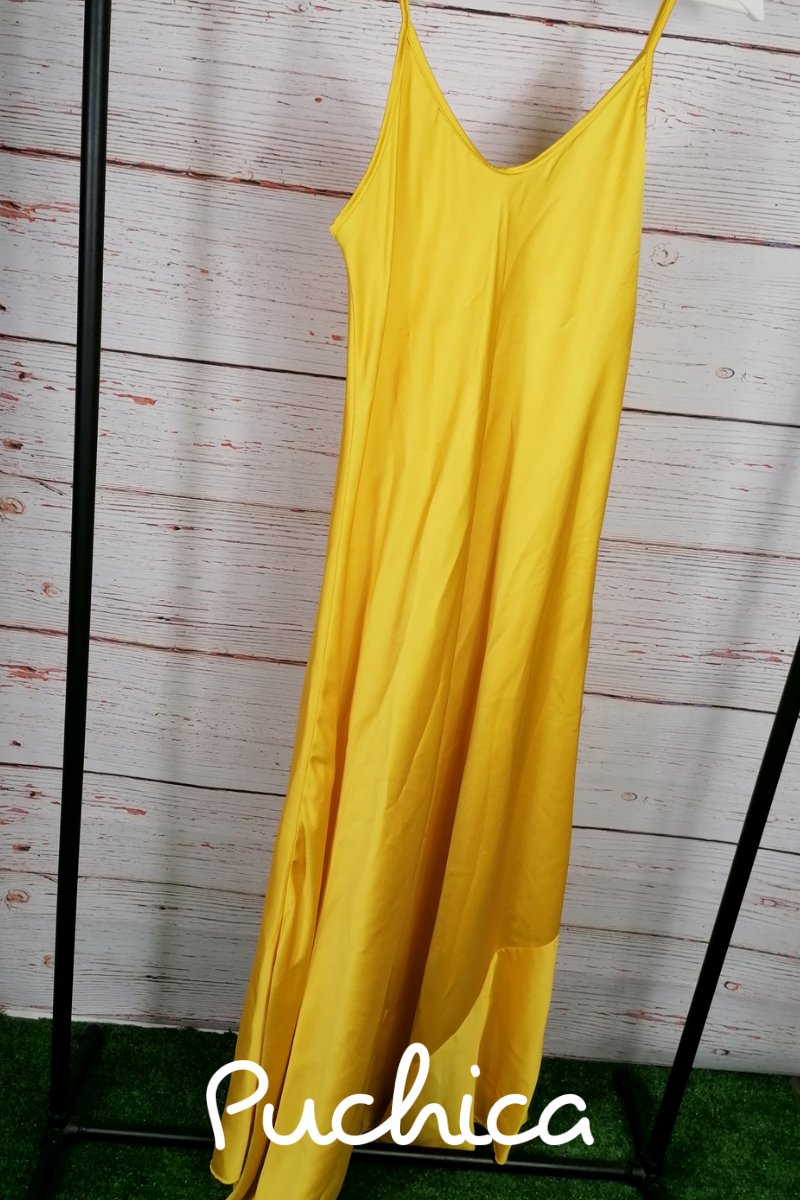 Long dress prendisole satin