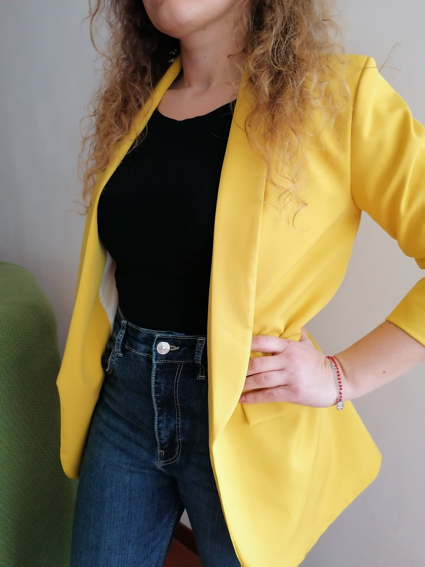 Blazer maniche arriccio TINTA UNITA