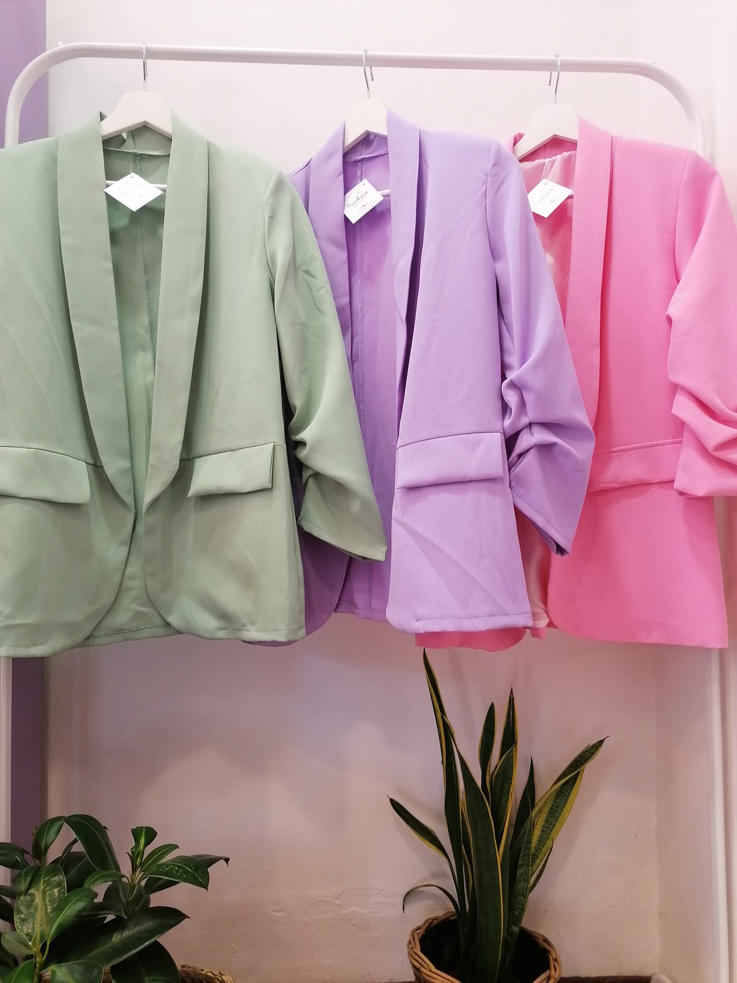 Blazer maniche arriccio TINTA UNITA