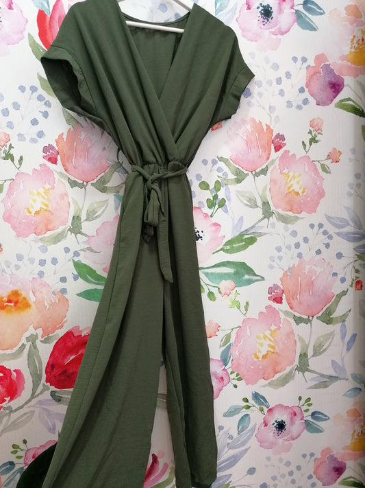 Tuta jumpsuit leggera VERDE MILITARE