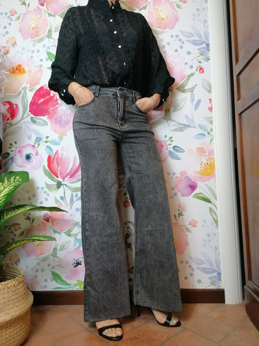 Jeans denim palazzo