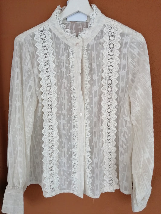 Camicia in pizzo BIANCA