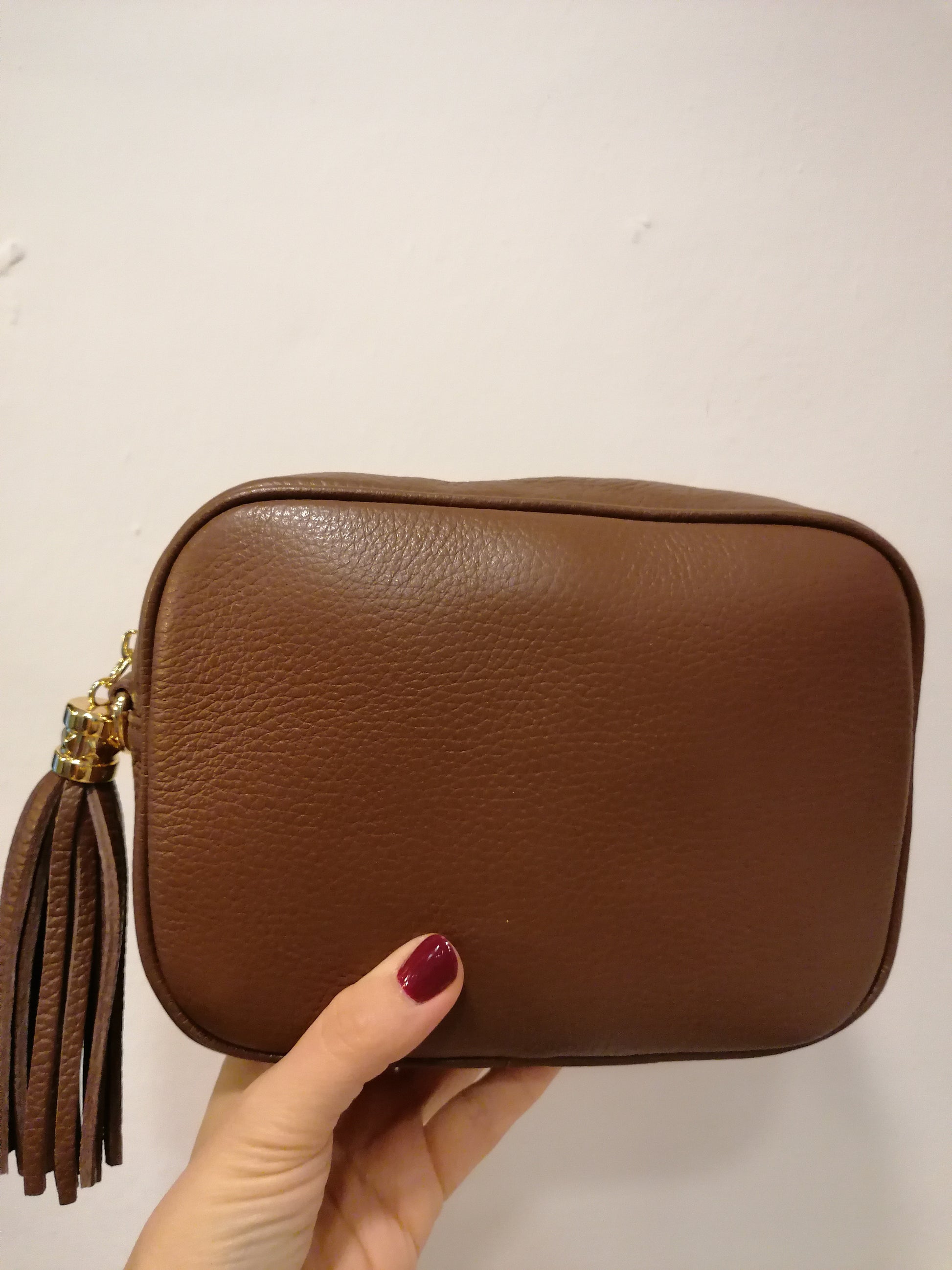 Borsa A Tracolla In Pelle Color Cuoio VIAVERDI Made In Italy - Foto 10