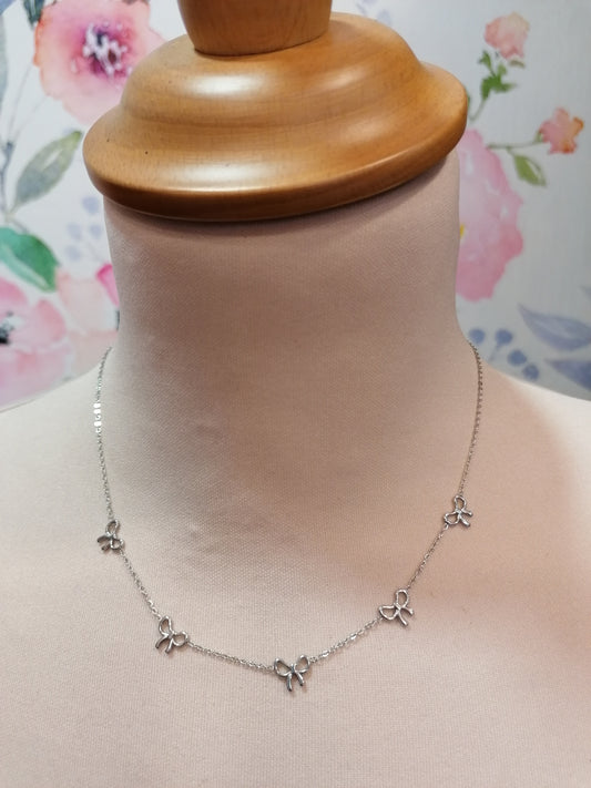Collana 5 fiocchi SILVER