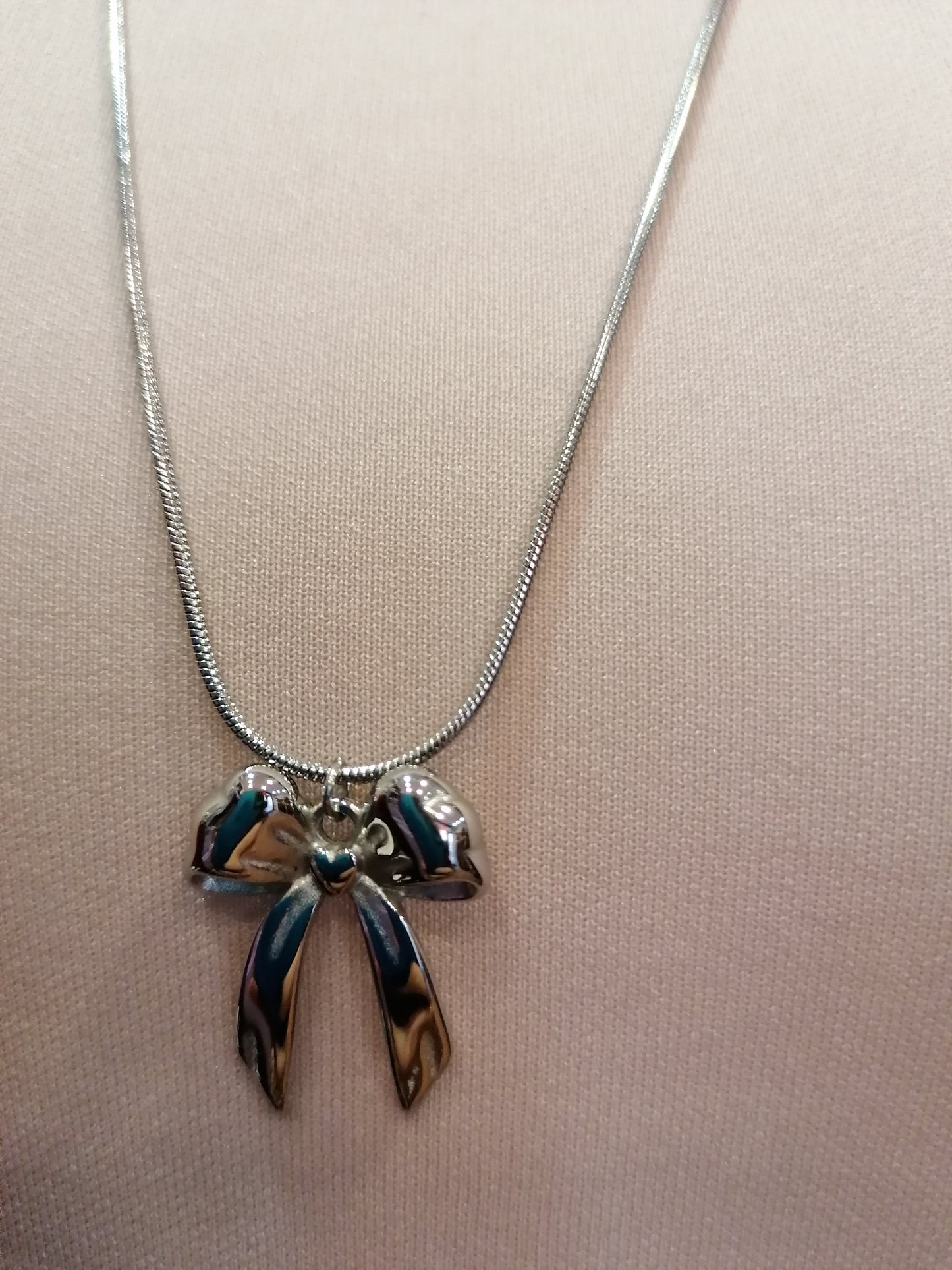 Collana lunga fiocco SILVER