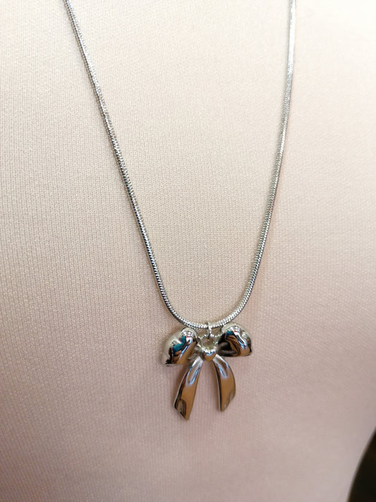 Collana lunga fiocco SILVER