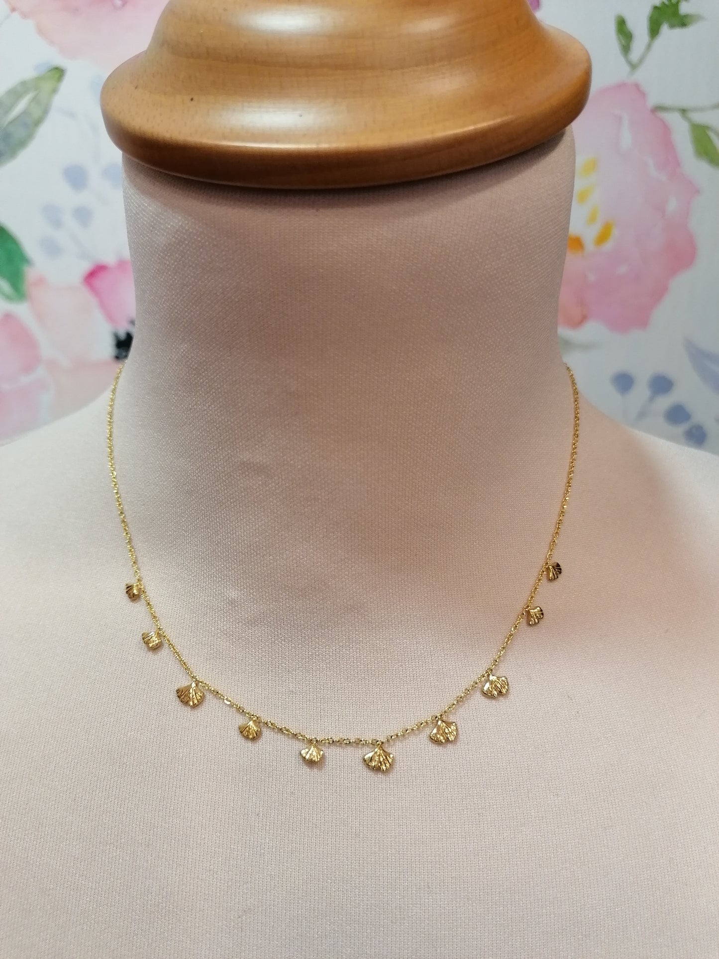 Collana foglie ginko biloba GOLD