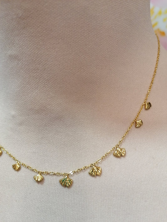 Collana foglie ginko biloba GOLD