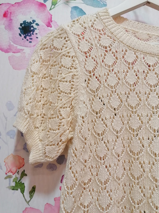 Maglietta traforata maniche corte