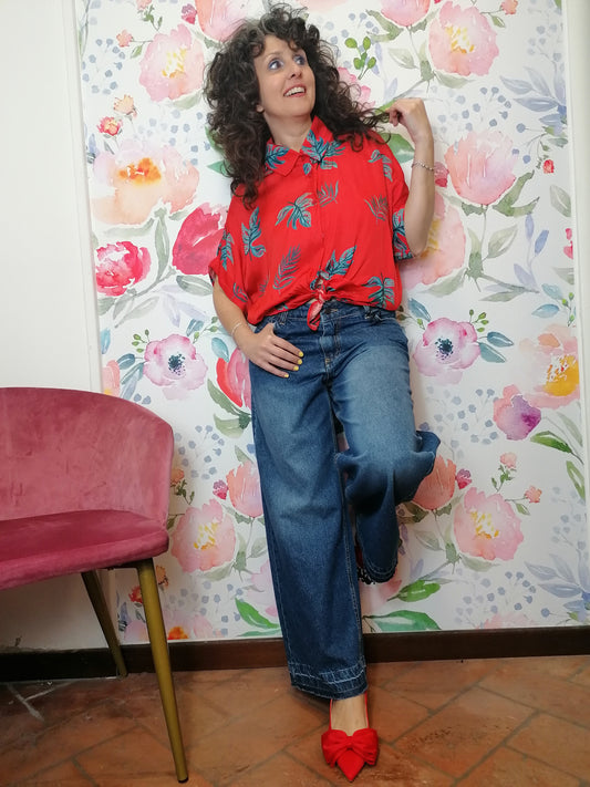Jeans denim palazzo