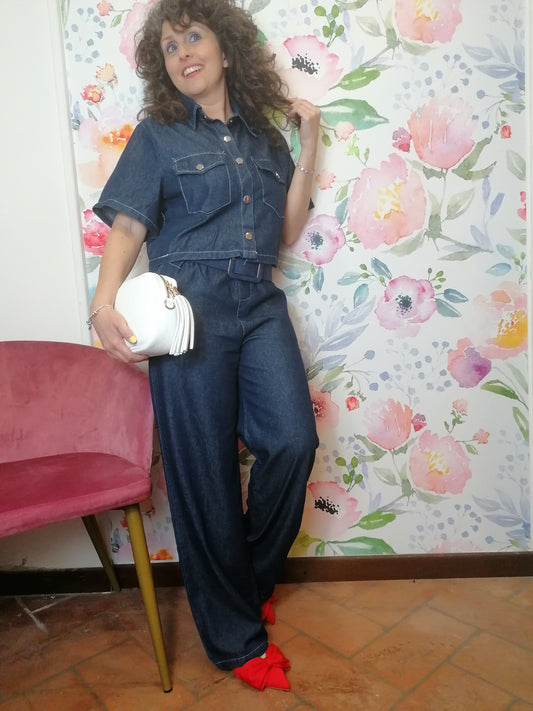 Completo denim blu scuro