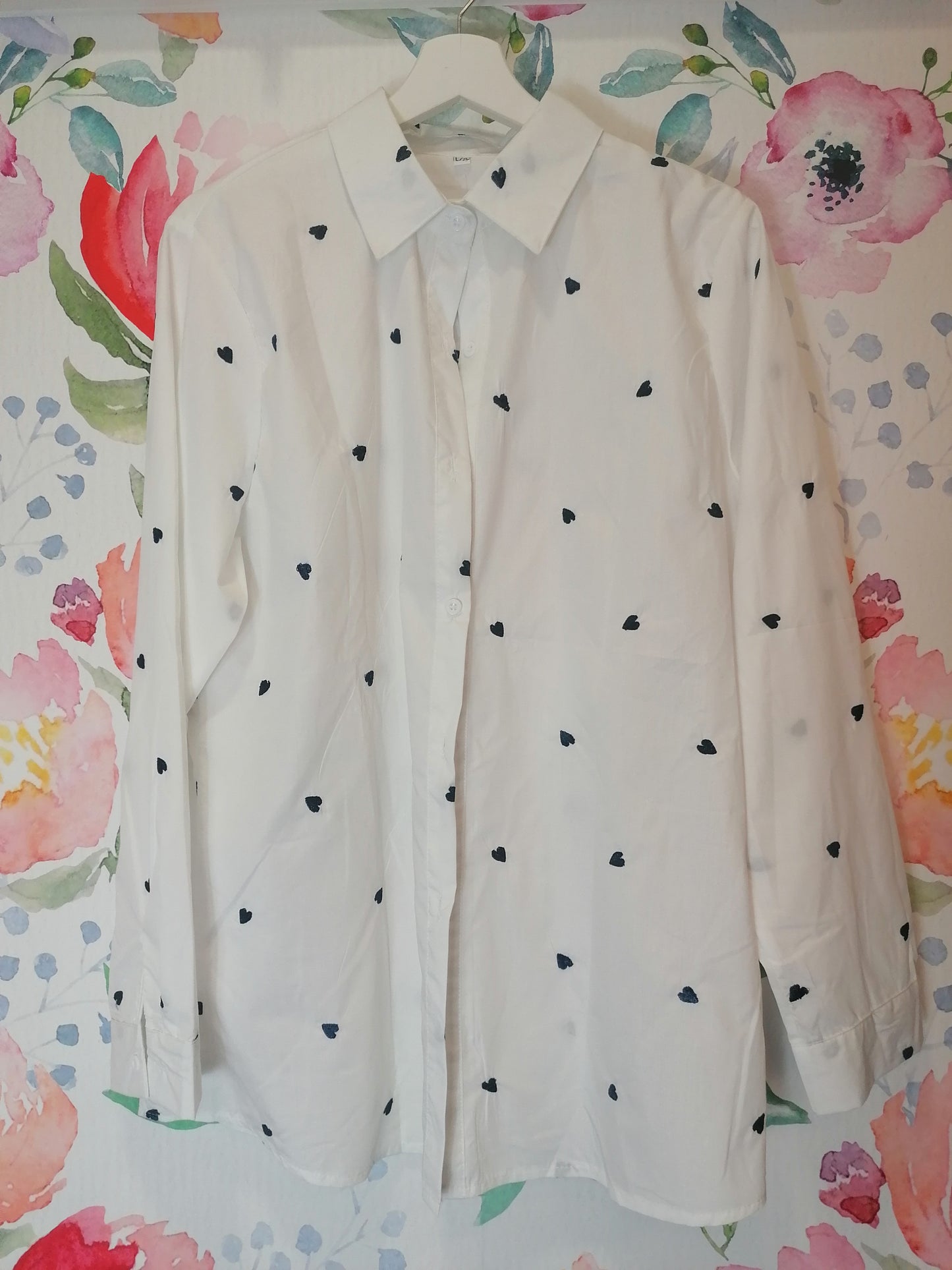 Camicia oversize cuori