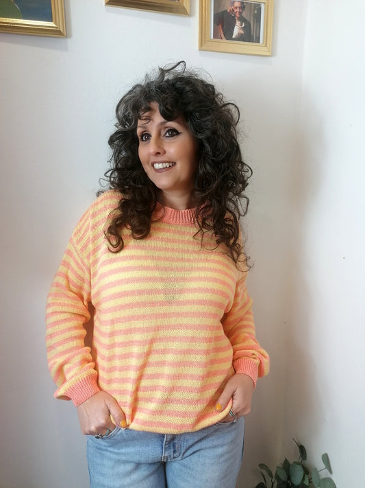 Maglioncino di cotone a righe