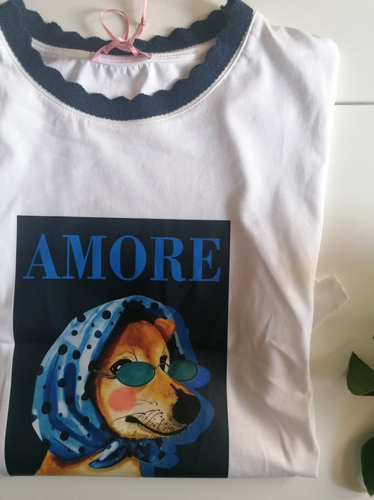 T-Shirt cagnolino BLU