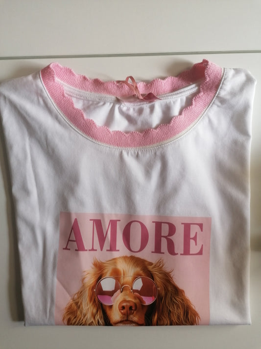 T-Shirt cagnolino ROSA