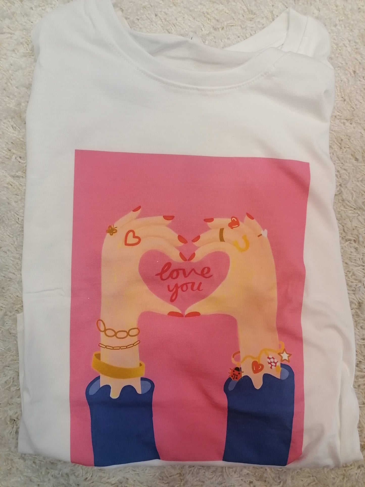 T-shirt over I Love You
