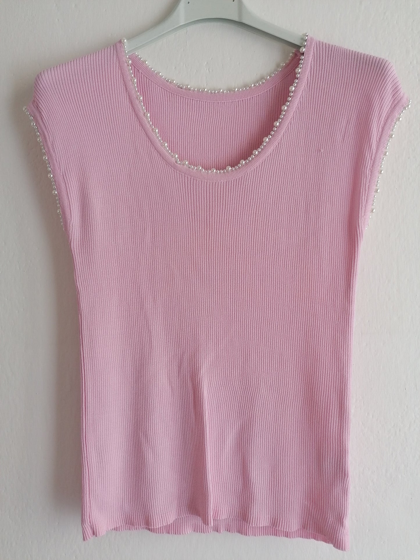 T-shirt riga di perline