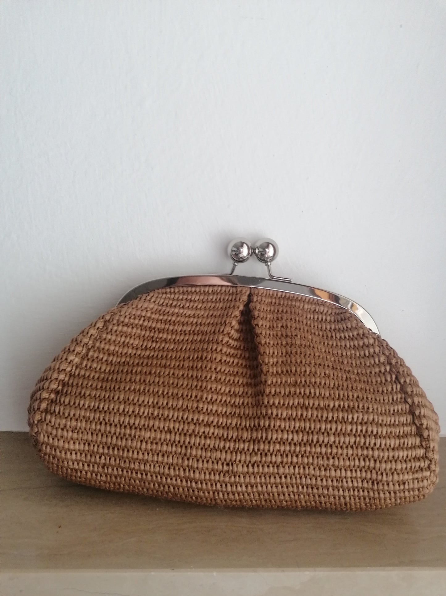 Borsetta tracolla clutch intrecciata
