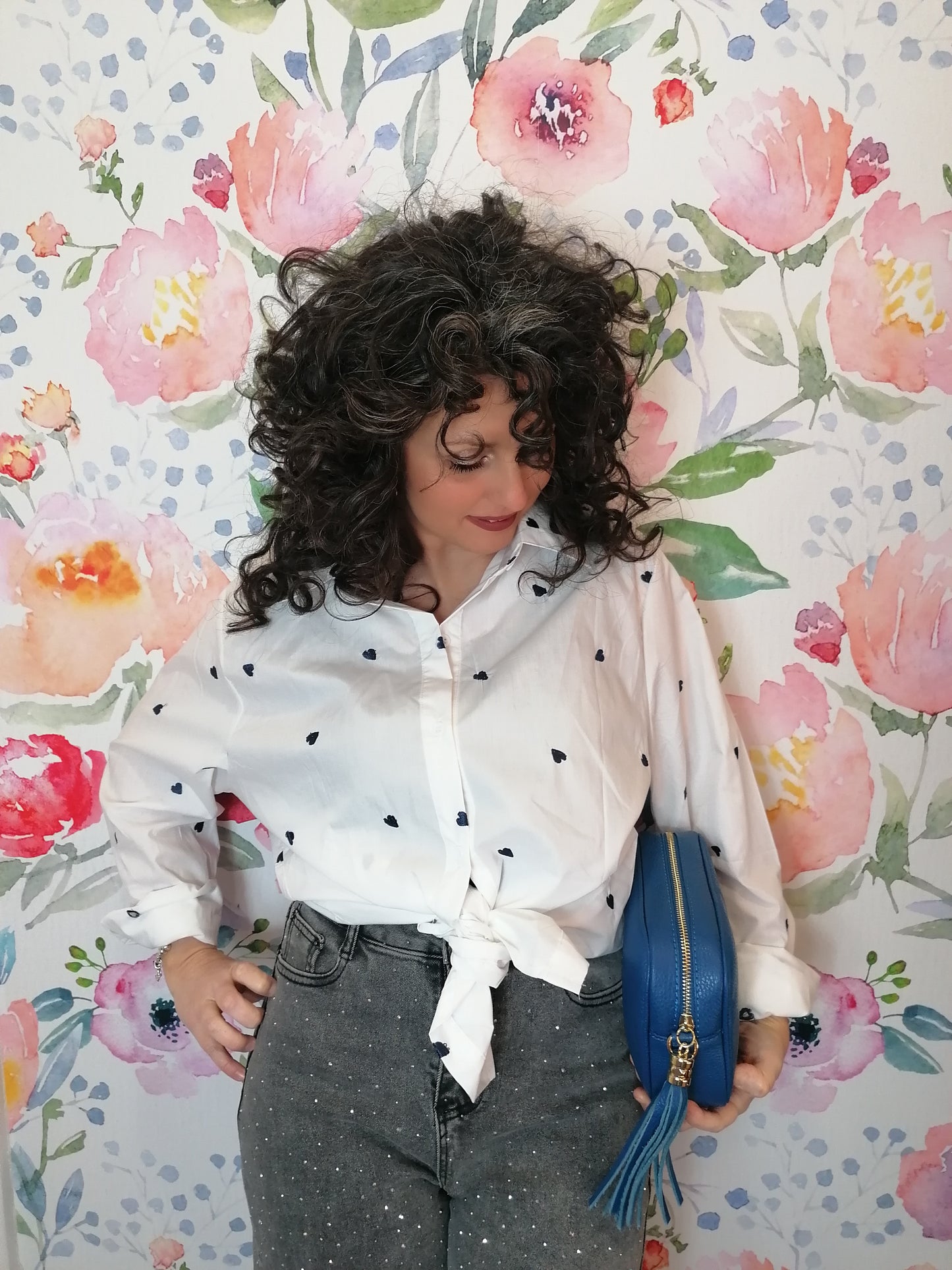 Camicia oversize cuori