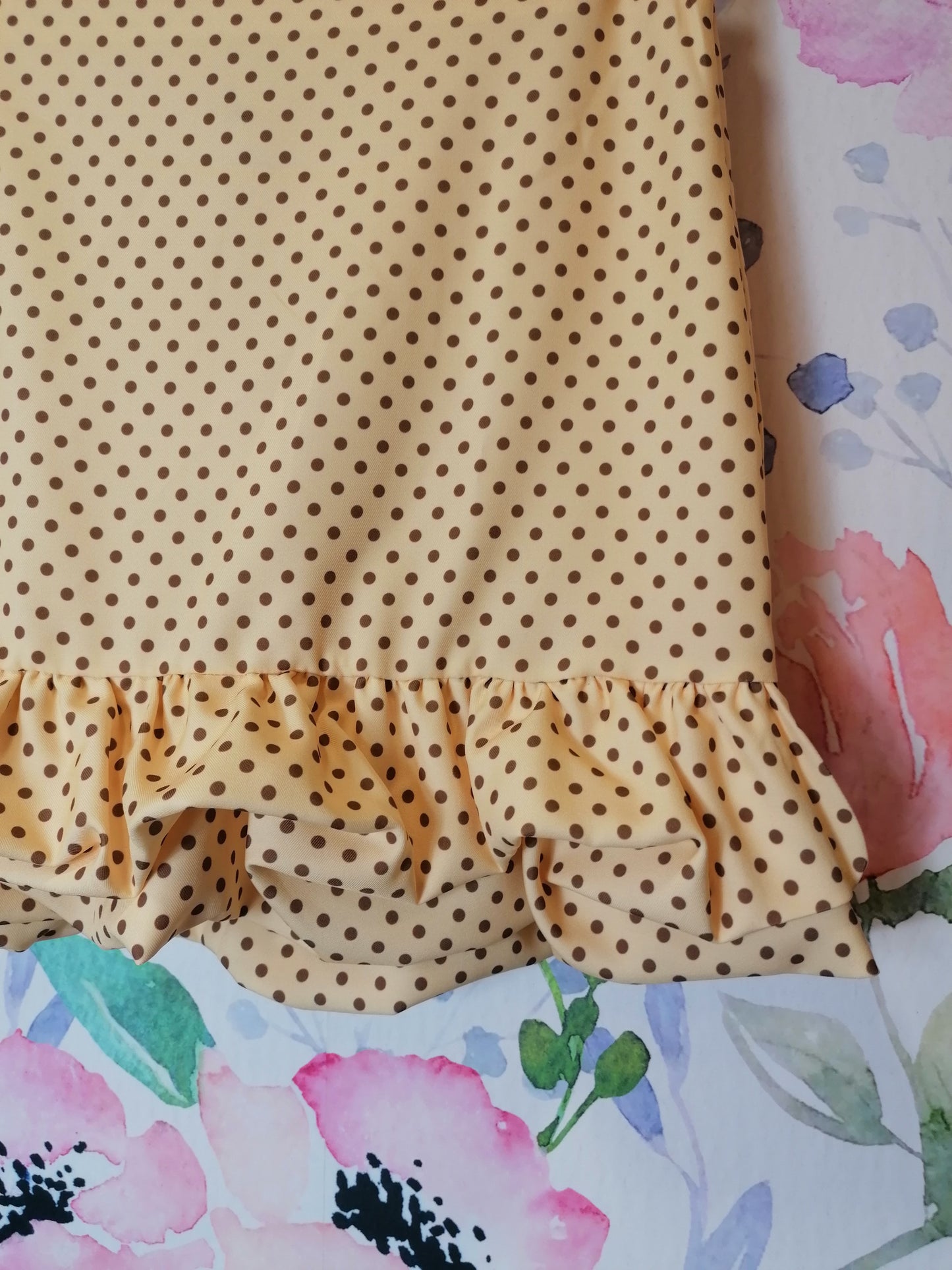 Mini gonna pois gialla