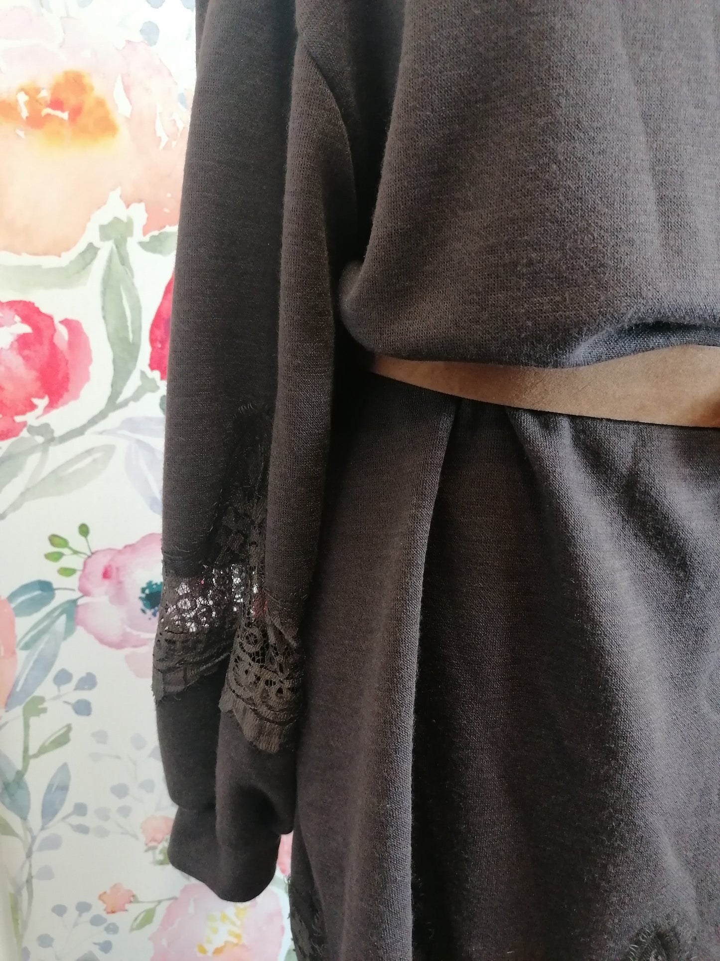 Abito in maglia dettagli in pizzo