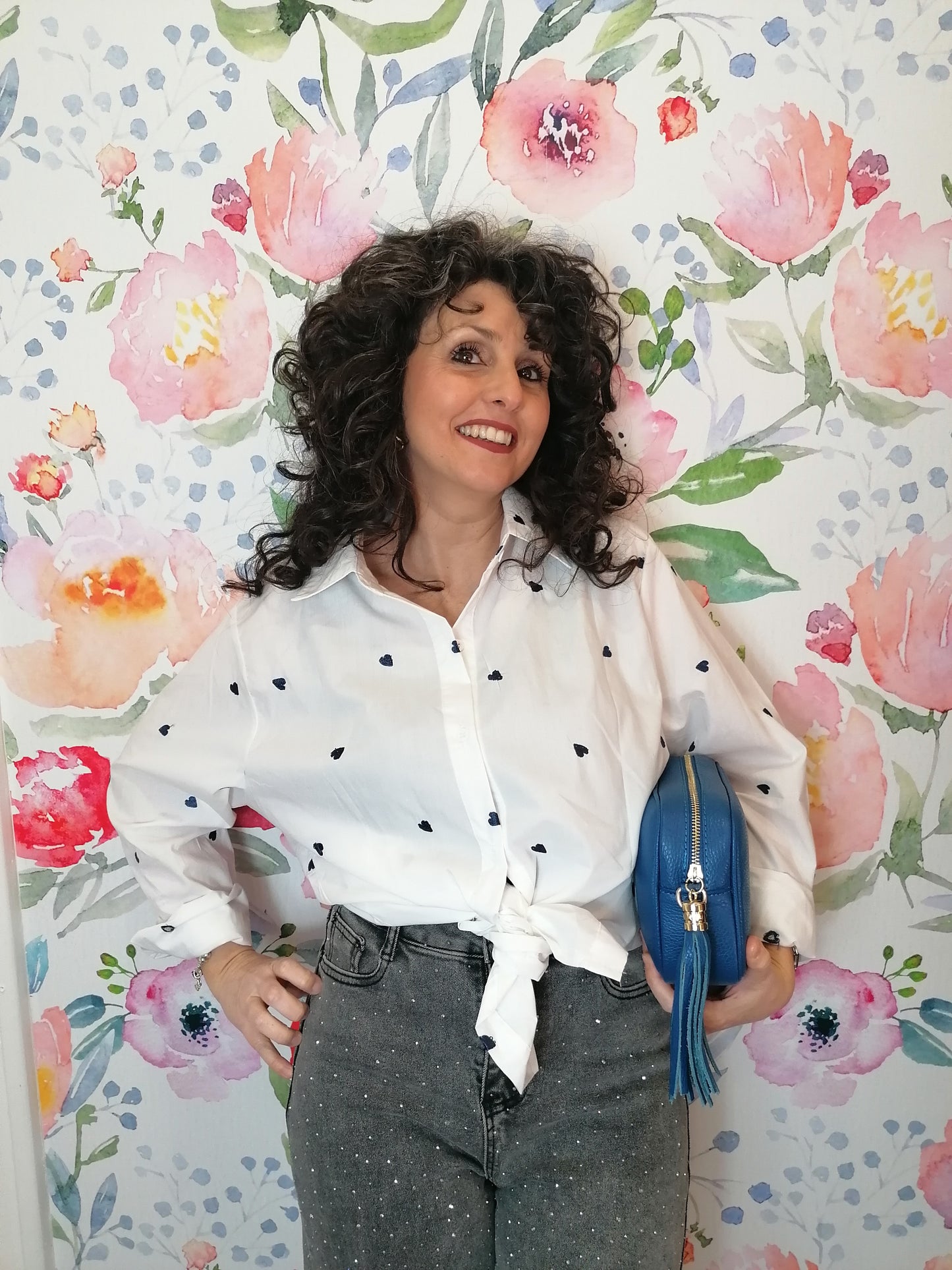 Camicia oversize cuori