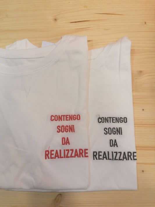 T-shirt "contengo sogni da realizzare"