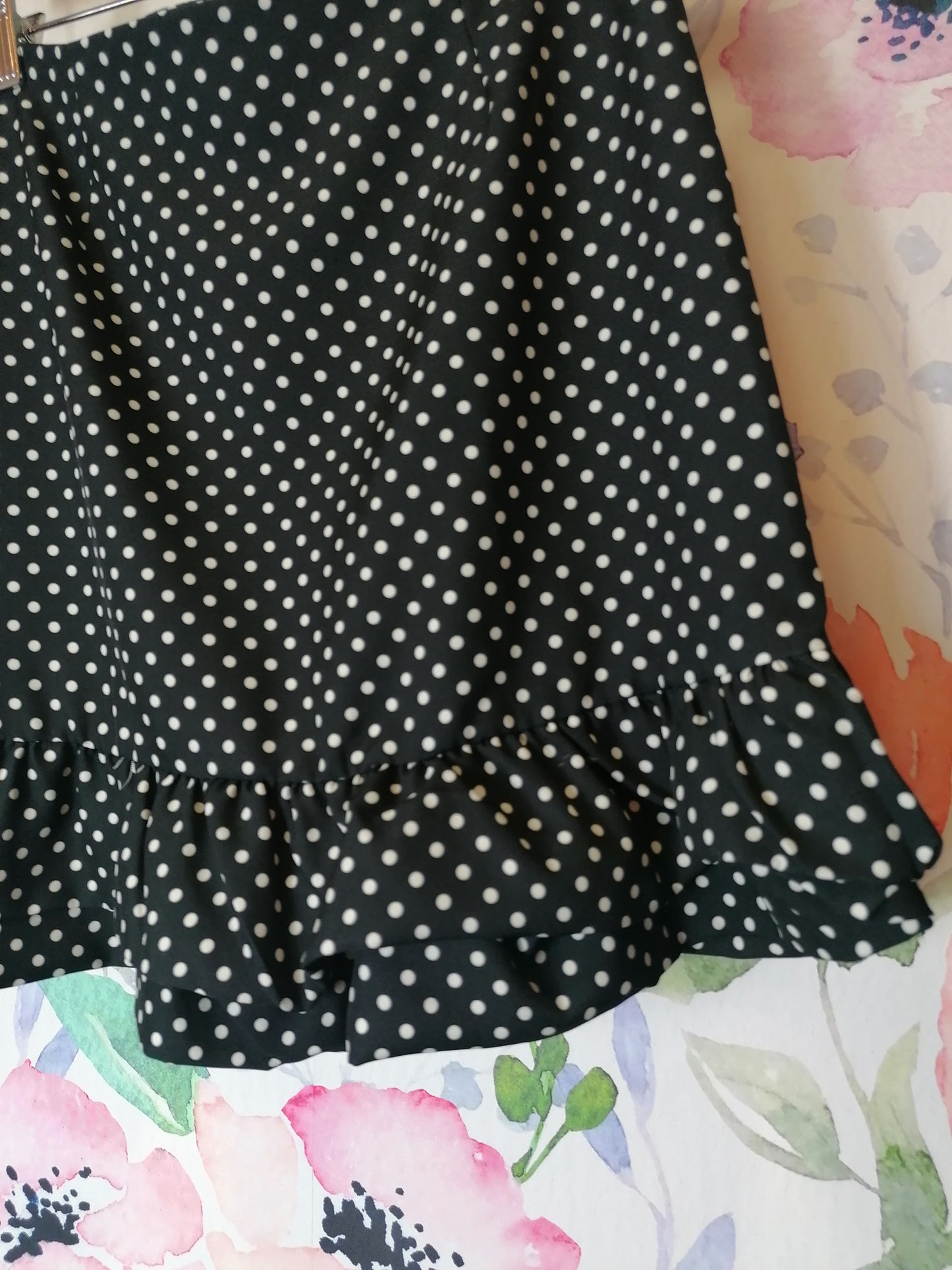 Mini gonna pois nera