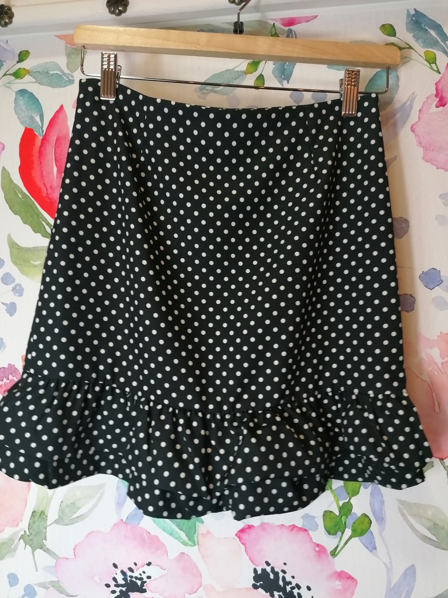 Mini gonna pois nera