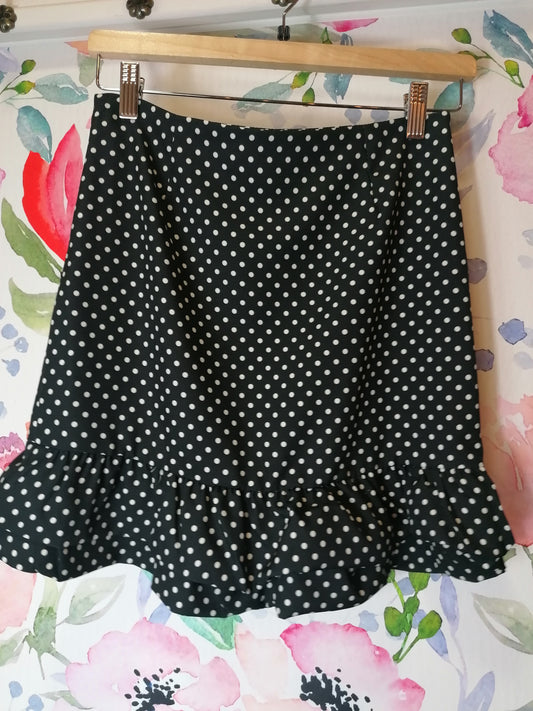 Mini gonna pois nera