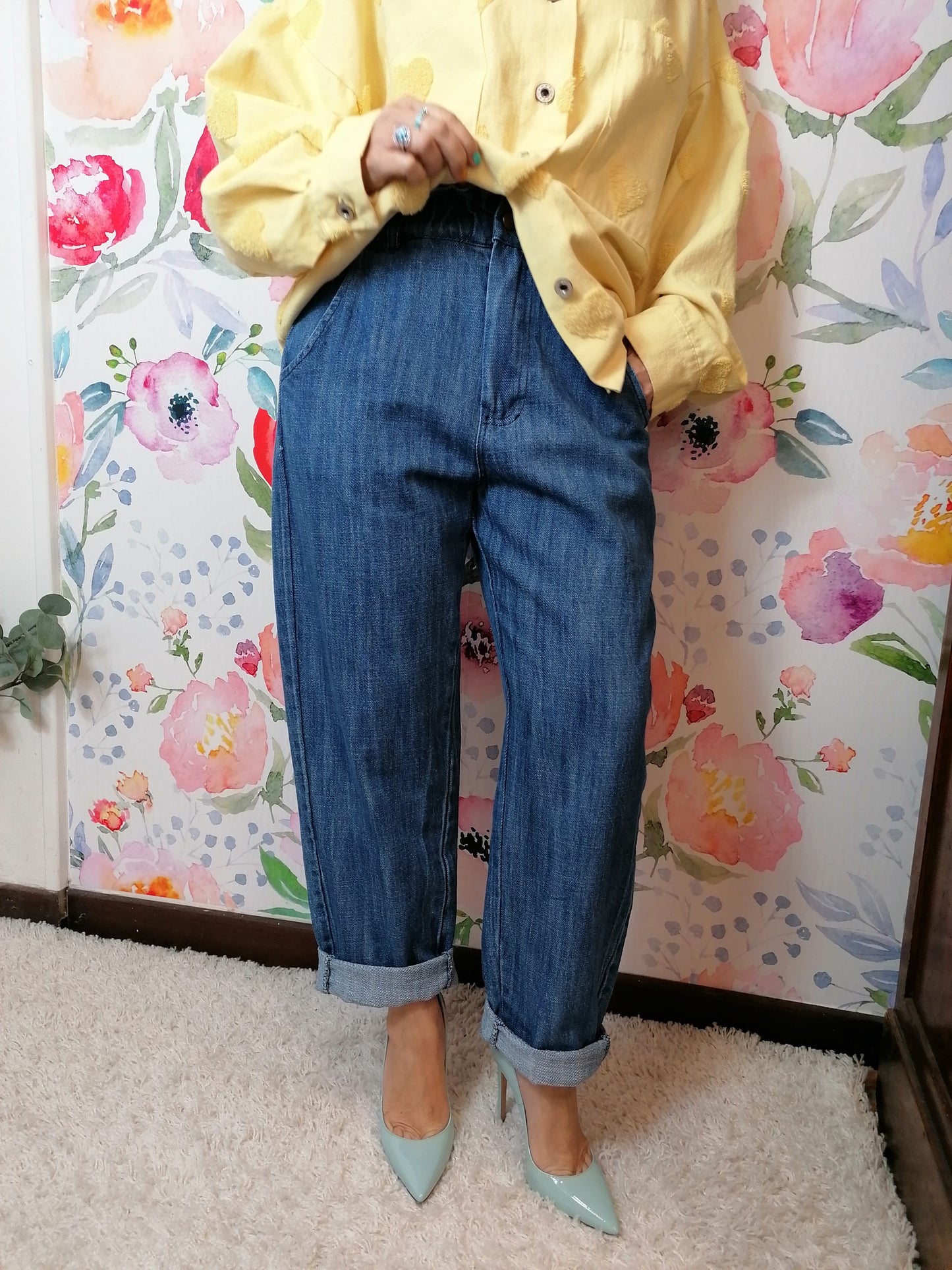 Pantalone caramella jeans super morbido