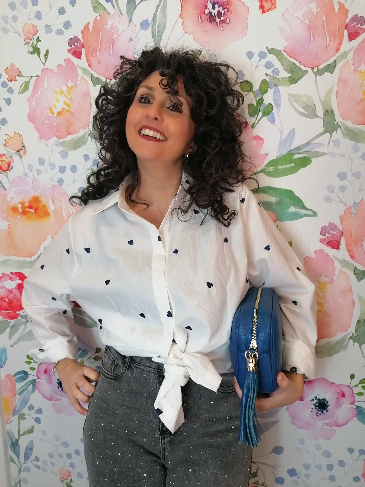 Camicia oversize cuori